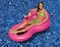 62.5" Inflatable Pink Cool Chair Water Lounge Chair with Holes